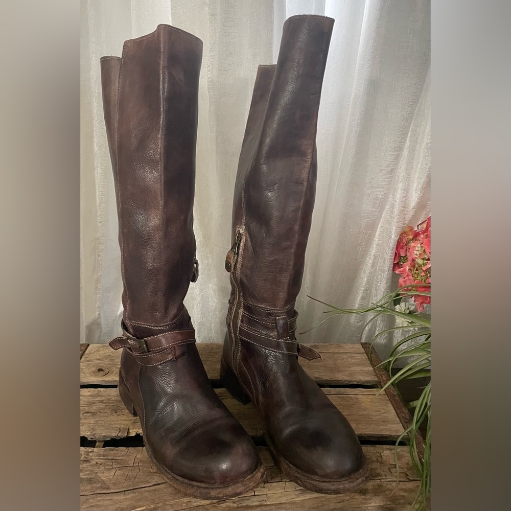 Bed Stu Women’s Bristol Leather Double Ankle Buckle Boot. Size 7.5